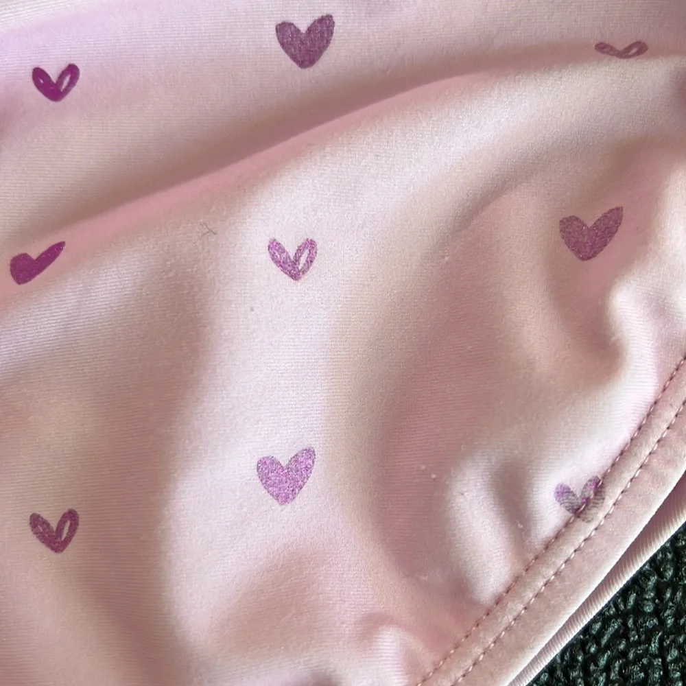 Adorable Pink Foil Hearts Bikini 5T - Picture 5 of 5